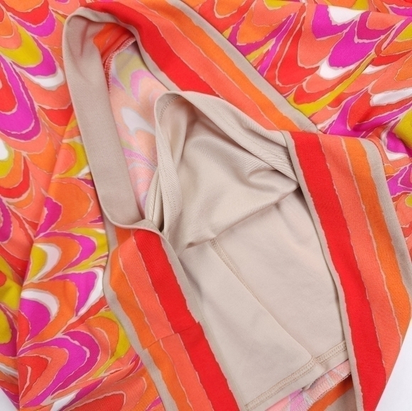 Trina Turk Orange Pink Sleeveless Gorgeous Back Dress Sz 0 - Picture 7 of 13